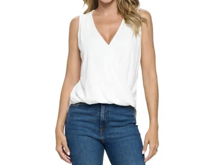Ariella Braelyn Sleeveless Surplice Tank In Ivory In Multi