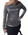 Ariella Drop Shoulder Top In Black In Black