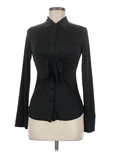 Pre-owned Ariella Long Sleeve Blouse In Black