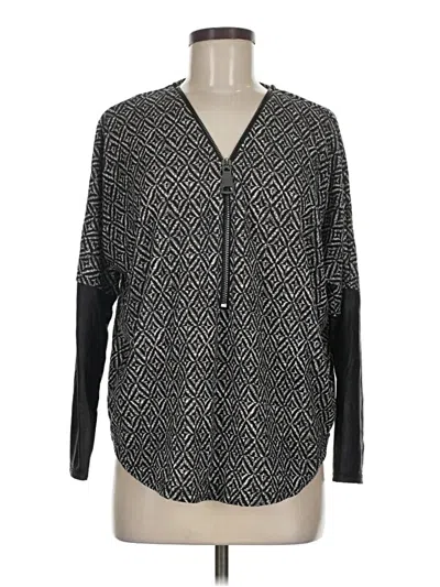 Pre-owned Ariella Long Sleeve Blouse In Black