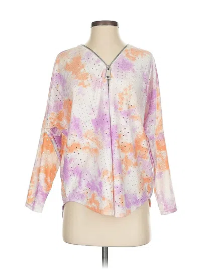 Pre-owned Ariella Long Sleeve Blouse In Purple