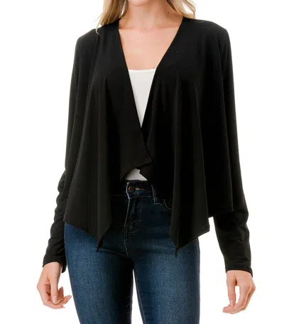 Ariella Mesh Back Jacket Top In Black