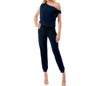 Ariella Off The Shoulder Jumpsuit In Navy In Blue