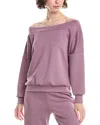 Ariella Off-the-shoulder Scuba Sweatshirt In Pink