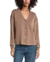 Ariella Ponte Cardigan In Brown