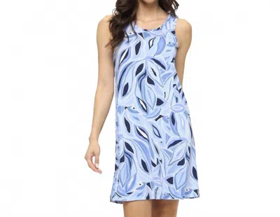 Ariella Printed A Line Dress In Multicolor In Blue