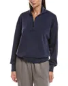 Ariella Scuba 1/2-zip Funnel Pullover In Blue