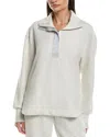 Ariella Scuba 1/2-zip Funnel Pullover In Gray