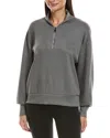 Ariella Scuba 1/2-zip Funnel Pullover In Gray