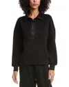 Ariella Scuba 1/4-zip Pullover In Black