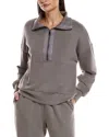 Ariella Scuba 1/4-zip Pullover In Gray