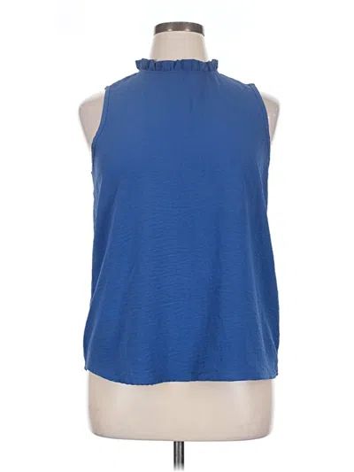 Pre-owned Ariella Sleeveless Blouse In Blue