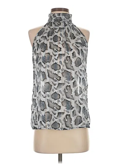 Pre-owned Ariella Sleeveless Blouse In Silver
