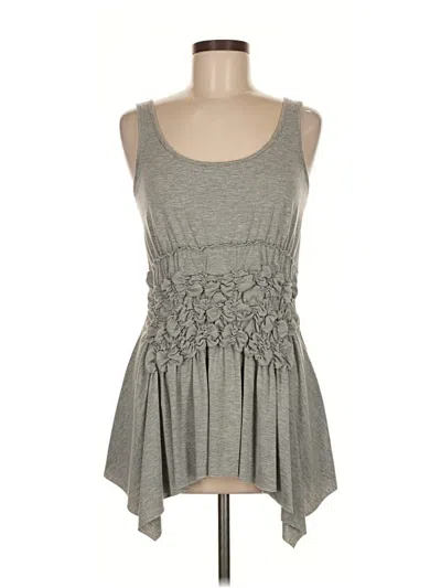 Pre-owned Ariella Sleeveless Top Gray Sweetheart Neckline Tops