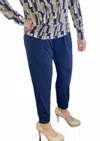 Ariella Smocking Cuff Jogger In Navy In Blue