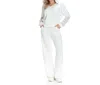 Ariella Stripe Lounge Set In Cloud Ivory / Lavender In White