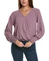 Ariella Surplice Blouse In Pink