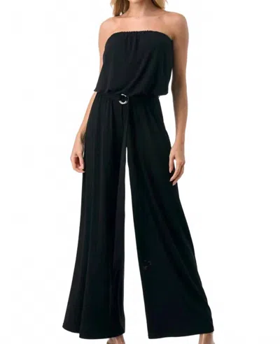 Ariella Tube Wide Leg Jumpsuit In Black