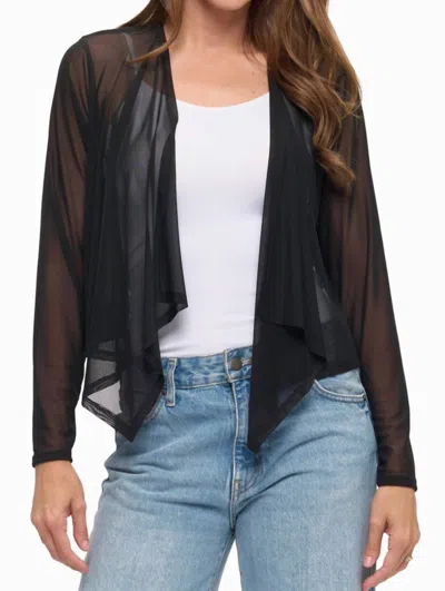 Ariella Women's Mesh Cardigan In Black