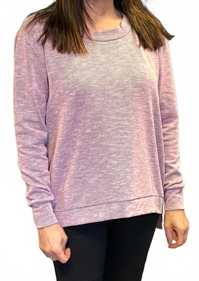 Ariella Zipper Detail Hi-lo Top In Pink In Multi