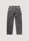 Aries Acid Wash Denim Carpenter Jean In Gray