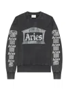 Aries Aged Ancient Column Sweatshirt In Black