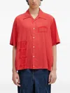 Aries Ancient Column Short-sleeve Shirt In Red