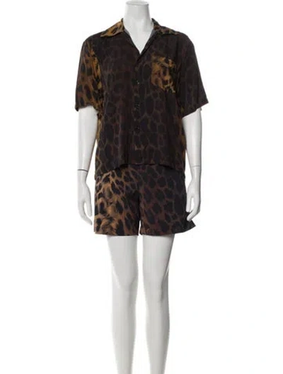 Pre-owned Aries Animal Print Short Set In Multi