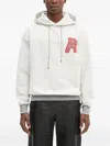 Aries Appliqué-detail Hoodie In White