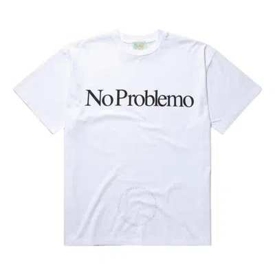 Aries Arise No Problemo Short Sleeve T-shirt In White