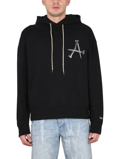 Aries Bad Friday Hooded Sweatshirt In Black
