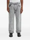 Aries Button-fastening Jeans In Gray