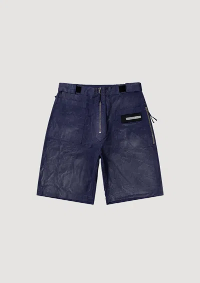 Aries Canvas Walking Shorts In Blue