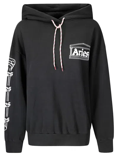 Aries Column Hoodie In Black