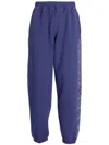 Aries Column-print Cotton Track Pants In Blue
