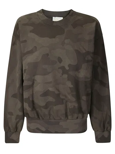 Aries Cotton Crew Neck Sweatshirt In Green