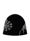 Aries Crackle-pattern Beanie In Black