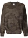 Aries Distressed Camouflage-print Sweatshirt In Brown