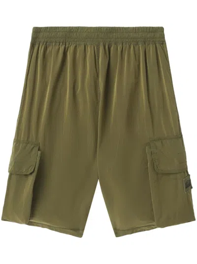 Aries Elasticated Waistband Track Shorts In Grün