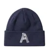 Aries Embroidered Column Beanie In Blue