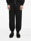 Aries Embroidered Cuffed Track Pants In Black