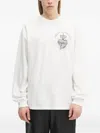 Aries Ex Amino Long-sleeve T-shirt In White