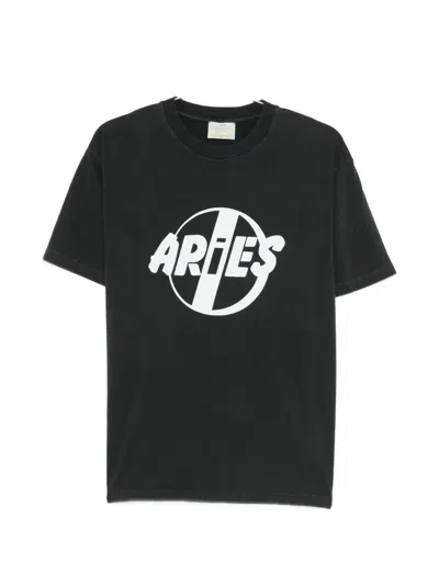 Aries Faded Punk Graphic T-shirt In Black