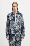 Aries Graphic-pattern Shirt Jacket In Blue