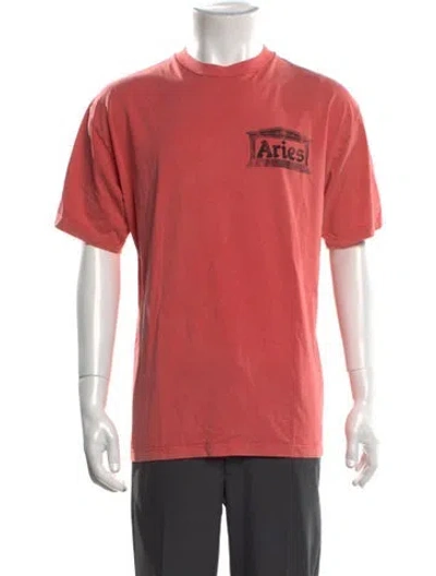 Pre-owned Aries Graphic Print Crew Neck T-shirt In Multicolor