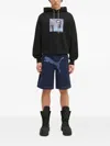 Aries Graphic-print Drawstring Hoodie In Blue