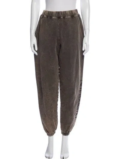 Pre-owned Aries Graphic Print Sweatpants In Brown