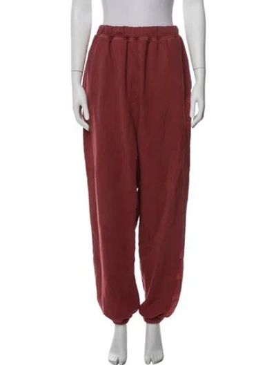 Pre-owned Aries Graphic Print Sweatpants In Red