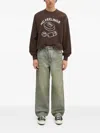 Aries Graphic-print Sweatshirt In Brown