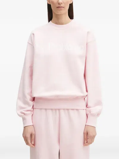 Aries Graphic-print Sweatshirt In Pink